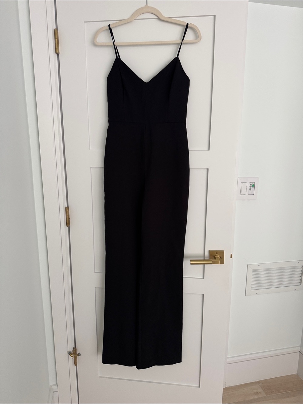 Lovers + Friends Lavinia Black Jumpsuit Wide Leg Ponte Minimal Chic Size Small - Picture 6 of 6